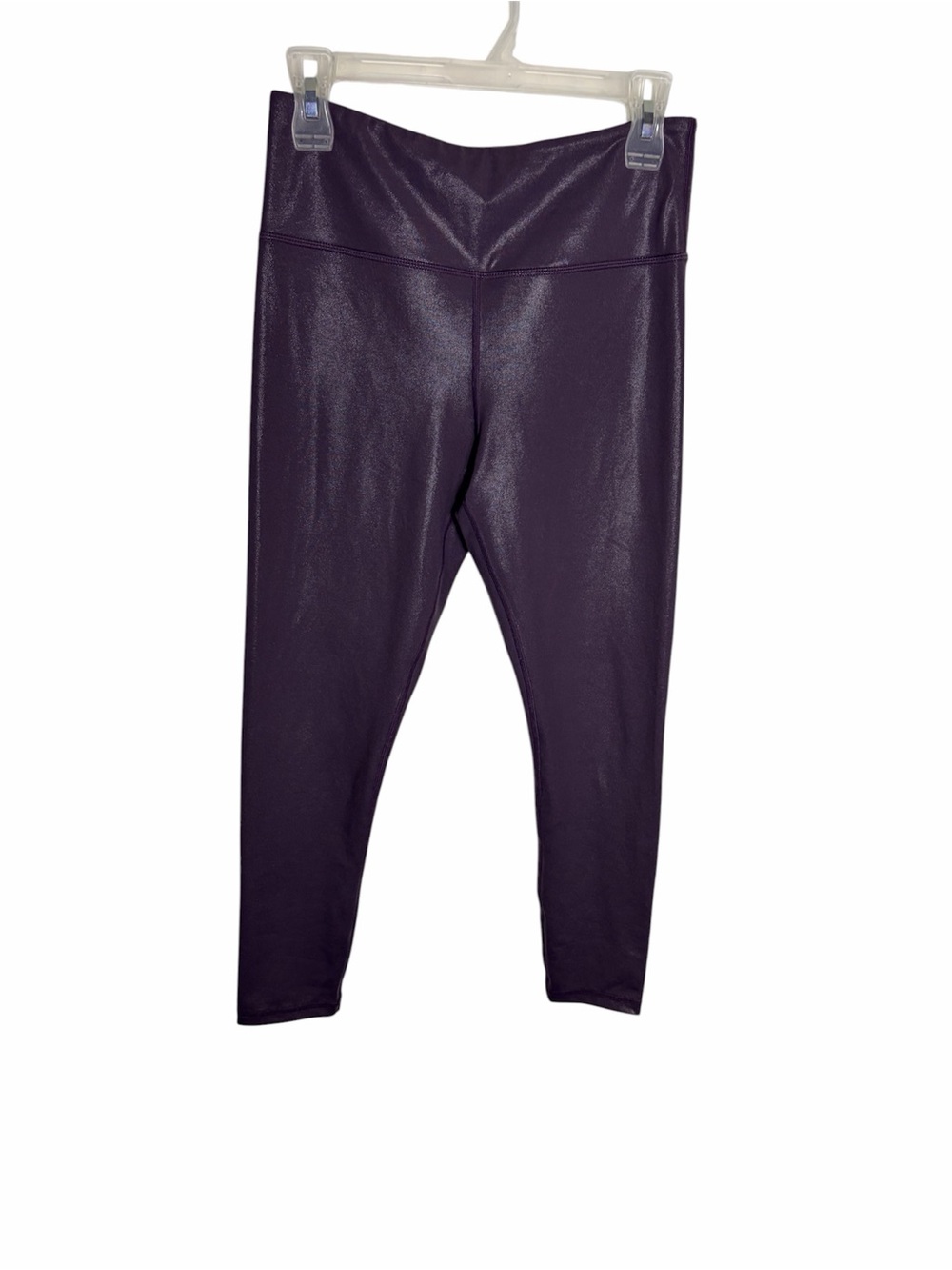 Zyia purple metallic sparkle leggings size 6-8